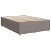 vidaXL Boxspring met matras stof taupe 140x190 cm
