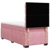 vidaXL Boxspring met matras fluweel roze 80x200 cm