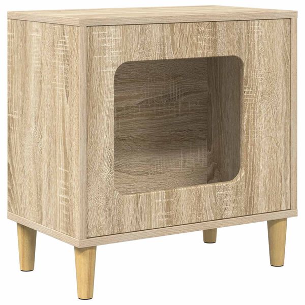 vidaXL Kattenhuis Sonoma 51 x 30 x 52 cm Bewerkt hout