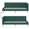 vidaXL Hoekbedframe met hoofdeinde Donkergroen 80 cm x 200 cm Fluweel