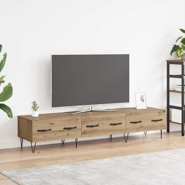 vidaXL TV-kast artisanaal eikenkleurig 150 x 36 x 30 cm Bewerkt hout