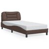 vidaXL Bedframe met LED zonder matras "Hvar" bruin 90x190 cm