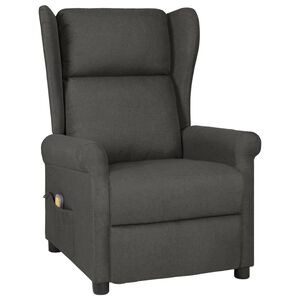 vidaXL Massagestoel stof donkergrijs