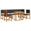 vidaXL Tuin Bistro Set 6 pcs Bruin Massief Acaciahout
