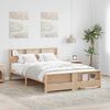 vidaXL Bedframe met hoofdeinde Bruin 150 x 200 cm Bewerkt hout