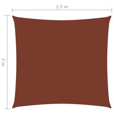 vidaXL Zonnescherm rechthoekig 2x2,5 m oxford stof terracottakleurig