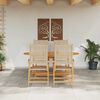 vidaXL Tuin Eetset 5 pcs Beige Massief acaciahout en poly rattan