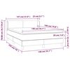 vidaXL Boxspring met matras fluweel lichtgrijs 140x190 cm