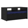 vidaXL Salontafel Zwart Eiken 90 x 50 x 45 cm Bewerkt hout