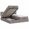 vidaXL Ottoman bed met matras 2 st Taupe 180 x 200 cm Stof