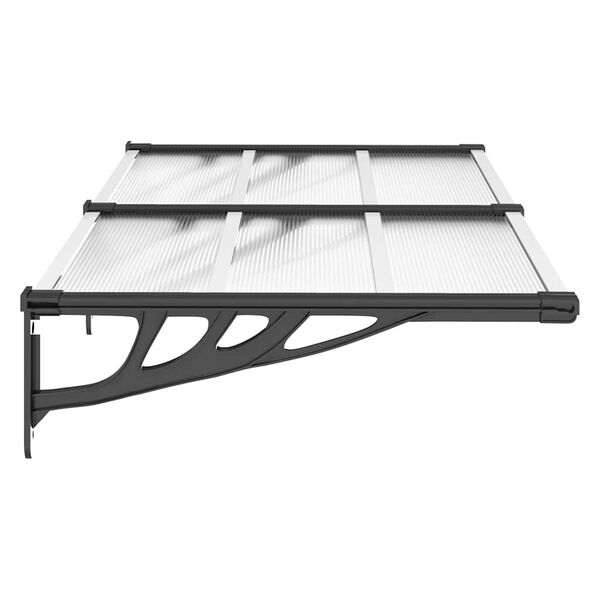 vidaXL Deurluifel 152,5x90 cm polycarbonaat zwart en transparant