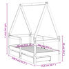 vidaXL Kinderbedframe met lades 70x140 cm massief grenenhout