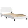 vidaXL Bedframe "Viana" zonder matras kunstleer wit 100x203 cm