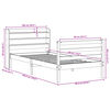 vidaXL Bedframe met hoofdeinde zonder matras 90x190 cm wit