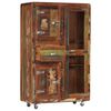 vidaXL Hoge kast 90x42x142 cm massief gerecycled hout
