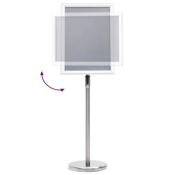 vidaXL Posterstandaards 2 pcs Zilver 45 x 33 x 88 cm Aluminiumlegering