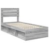 vidaXL Bedframe Grijs Sonoma 90 x 190 cm Massief grenenhout