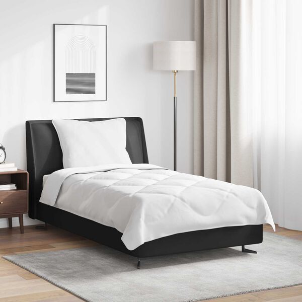 vidaXL Het Duvet voor Elk Seizoen met kussen 2 pcs Wit Microvezel