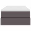 vidaXL Opslag bed met matras met matras Grijs 90 x 190 cm Nep Leer