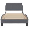 vidaXL Bedframe "Dover" 90x190 cm fluweel donkergrijs