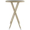 vidaXL 3-delige Bistroset poly rattan en gehard glas beige