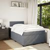vidaXL Boxspring met matras fluweel donkergrijs 120x190 cm