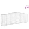 vidaXL Schanskorven 10 st gewelfd 400x50x120/140 cm ijzer
