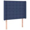 vidaXL Boxspring met matras en LED stof blauw 90x190 cm