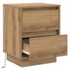 vidaXL Nachtkastje 2 pcs Artisan Eiken 39 x 34,5 x 50 cm Bewerkt hout