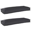 vidaXL Pallet Kussen Set 2 pcs Zwart 100 x 40 x 8 cm Oxford Stof