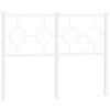vidaXL Vervangend hoofdbord 120 cm metaal wit