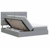 vidaXL Opslag bed met hoofdeinde Lichtgrijs 180 x 200 cm Stof