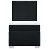 vidaXL Boxspring met matras stof zwart 90x200 cm