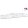 vidaXL Schanskorven 7 st gewelfd 400x50x40/60 cm ijzer