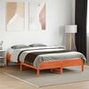 vidaXL Bedframe zonder matras massief grenenhout wasbruin 135x190 cm