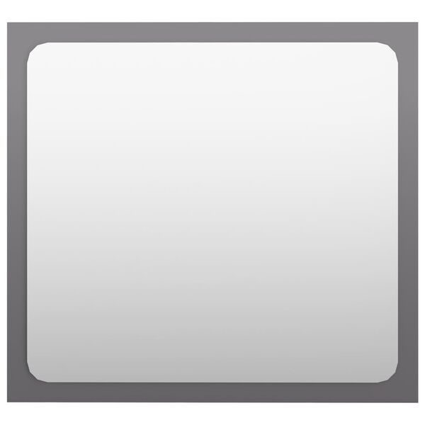 vidaXL Badkamerspiegel 40x1,5x37 cm spaanplaat hoogglans grijs