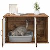 vidaXL Kattenhuis Oudhout 85 x 55 x 50 cm Bewerkt hout