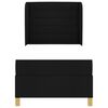 vidaXL Boxspringbed met Matras Donkergrijs 90x190 cm Zwart 80 x 200 cm