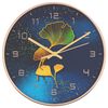 vidaXL Wandklok &Oslash;29,5 cm polystyreen en glas goudkleurig en blauw