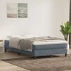 vidaXL Boxspring met matras fluweel donkergrijs 120x210 cm