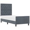 vidaXL Boxspringbed met hoofdeinde Donkergrijs 80 x 200 cm Fluweel
