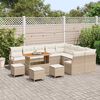 vidaXL Tuin Sofa Set met kussen 13 pcs Beige Poly riet