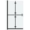 vidaXL Inloopdouchewand inklapbaar 80x190 cm ESG-glas mat