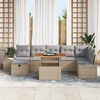 vidaXL Tuin Sofa Set 8 pcs Beige poly rattan