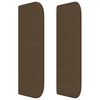 vidaXL Hoofdbord met randen 183x16x78/88 cm stof donkerbruin