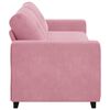 vidaXL | 3-Zits Sofa | met kussen Roze Fluweel