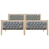 vidaXL Bedframe Lichtgrijs 160 x 200 cm Massief grenenhout