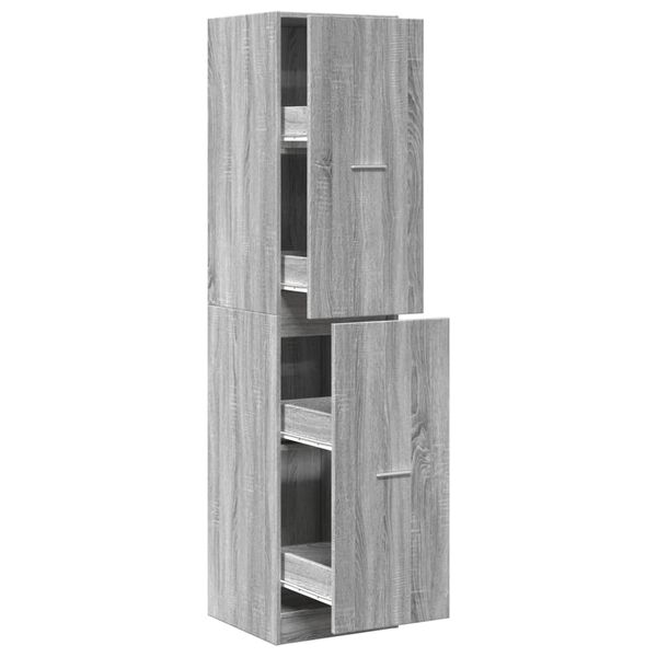 vidaXL Apothekerskast 40x41x174,5 cm bewerkt hout grijs sonoma eiken