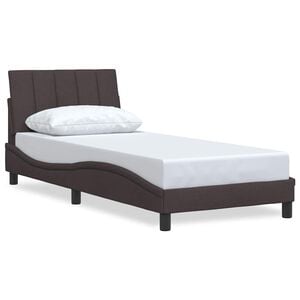 vidaXL Bedframe zonder matras "Hanko" 80x200 cm stof donkerbruin