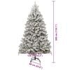 vidaXL Kunstkerstboom met 300 LED Groen en Wit 300 cm PVC en Metaal